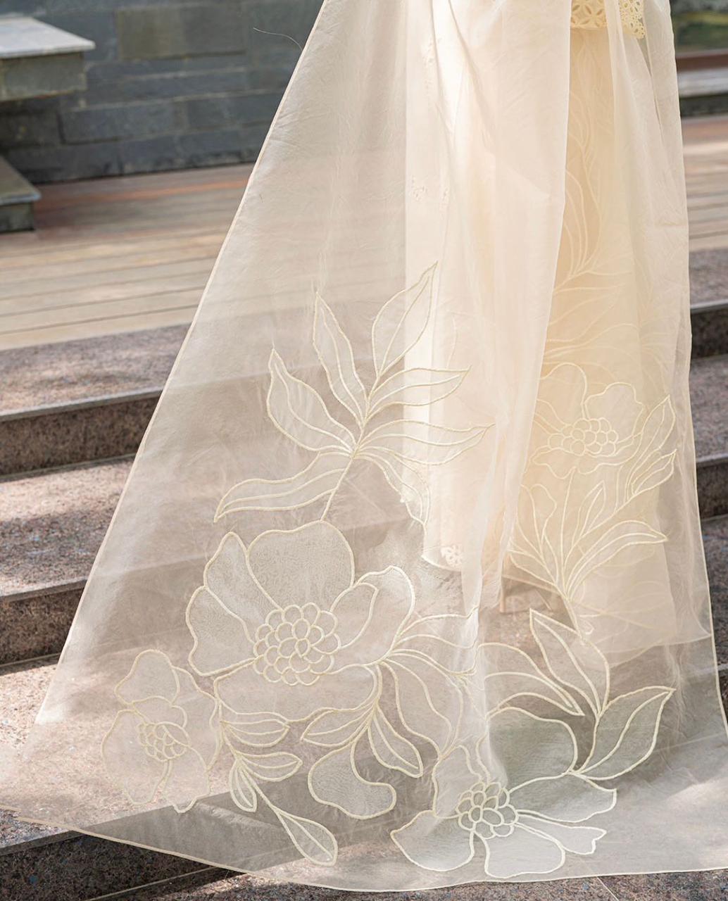 Chikankari Embroidered